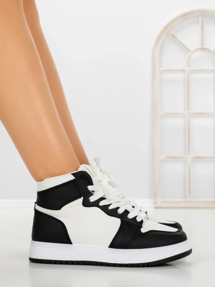 Sneakers Dama F005 WHITE-BLACK | COSTA SOL
