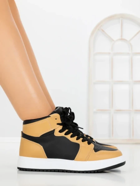 Sneakers Dama F005 YELLOW-BLACK | COSTA SOL