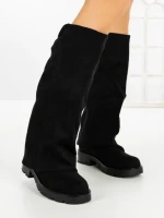 Cizme Dama cu talpa joasa 52279 BLACK | GALLEVANI