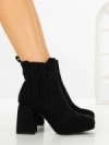 Botine cu Toc Gros 9110 BLACK | CM
