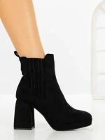 Botine cu Toc Gros 9110 BLACK | CM
