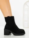 Botine cu Toc Gros 68263 BLACK | CM