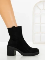 Botine cu Toc Gros 68263 BLACK | CM