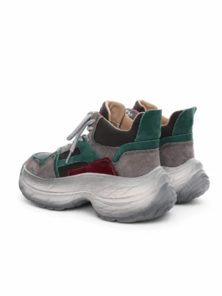 Pantofi Sport Dama din piele naturala HD7673 BROWN-GREEN | ADVANCER