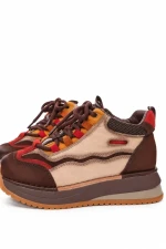 Ghete Dama din piele naturala A007-1 COFFEE-RED | ADVANCER