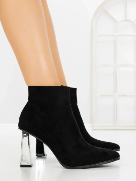 Botine cu Toc Gros YZ21-23 BLACK | H&D