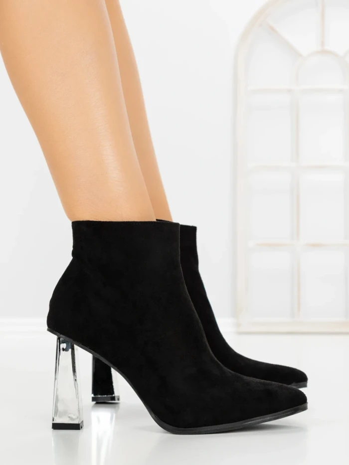 Botine cu Toc Gros YZ21-23 BLACK | H&D