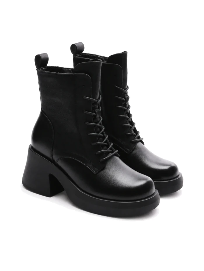 Ghete Dama din piele naturala M5307 BLACK | ADVANCER