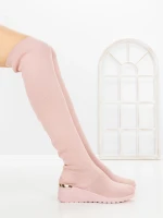 Cizme Dama cu Platforma YM-172 Roz | H&D » Reina.Ro