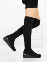 Cizme Dama cu Platforma YM-172 Negru | H&D » Reina.Ro