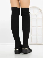 Cizme Dama cu Platforma YM-172 Negru | H&D » Reina.Ro
