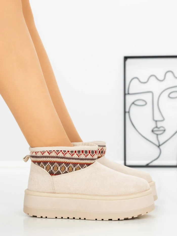 Ghete UG Dama L-392 BEIGE | BELLICY