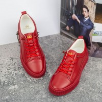 Pantofi Sport Barbati din piele naturala Y130 Rosu (L4|L5) Reina