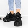 Pantofi Sport Dama cu Platforma 3WL75 Negru | Reina
