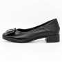 Pantofi cu Toc gros 9625 Negru | Reina