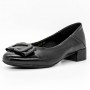 Pantofi cu Toc gros 9625 Negru | Reina