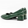 Pantofi cu Toc gros TP377-1 Verde | Reina