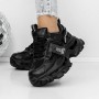 Pantofi Sport Dama cu Platforma 3WL107 Negru | Reina