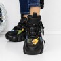 Pantofi Sport Dama cu Platforma 3WL72 Negru | Reina