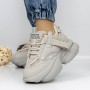 Pantofi Sport Dama cu Platforma 3WL102 Bej | Reina