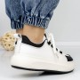 Pantofi Sport Dama 3WL151 Negru-Alb | Reina