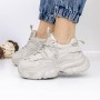 Pantofi Sport Dama cu Platforma 3WL150 Gri | Reina