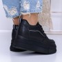 Pantofi Sport Dama cu Platforma 3WL166 Negru | Reina