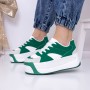 Pantofi Sport Dama cu Platforma 3XJ113 Verde | Reina