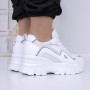 Pantofi Sport Dama cu Platforma 3WL163 Alb | Reina