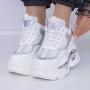 Pantofi Sport Dama cu Platforma 3WL132 Alb | Reina