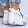 Pantofi Sport Dama cu Platforma 3YJA5 Alb | Reina