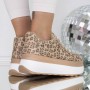 Pantofi Sport Dama 3WL198 Beige Leopard | Reina