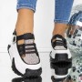 Pantofi Sport Dama cu Platforma 3WL79 Negru | Reina