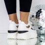 Pantofi Sport Dama cu Platforma 3WL100 Alb | Reina