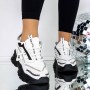 Sneakers dama 3WL180 Negru-Alb | Reina
