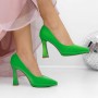 Pantofi cu Toc gros 3DC33 Verde | Reina