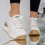 Pantofi Sport Dama cu Platforma 3SJN29 Bej | Reina