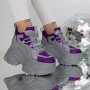 Pantofi Sport Dama cu Platforma 3SJN33 Mov | Reina