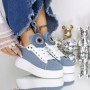 Pantofi Sport Dama cu Platforma H203 Albastru Reina