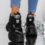 Pantofi Sport Dama cu Platforma 3SJN25 Negru | Reina