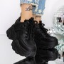 Pantofi Sport dama cu Platforma 3SJN58 Negru | Reina