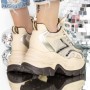 Pantofi Sport dama cu Platforma 3SJN60 Bej | Reina