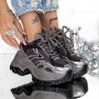 Pantofi Sport dama cu Platforma 3SJN60 Gri | Reina