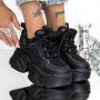 Pantofi Sport dama cu Platforma 3SJN61 Negru | Reina