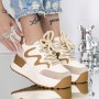 Pantofi Sport dama cu Platforma 3SJN62 Cafea-Bej | Reina