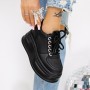 Pantofi Sport dama cu Platforma 3SJN65 Negru | Reina
