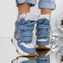 Sneakers Dama 3JF29 Argintiu-Albastru | Reina