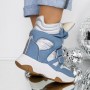 Sneakers Dama 3JF29 Argintiu-Albastru | Reina