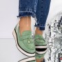 Pantofi Casual Dama 3LE37 Verde | Reina