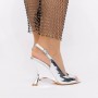 Pantofi Dama cu Toc 3KV37 Argintiu | Reina
